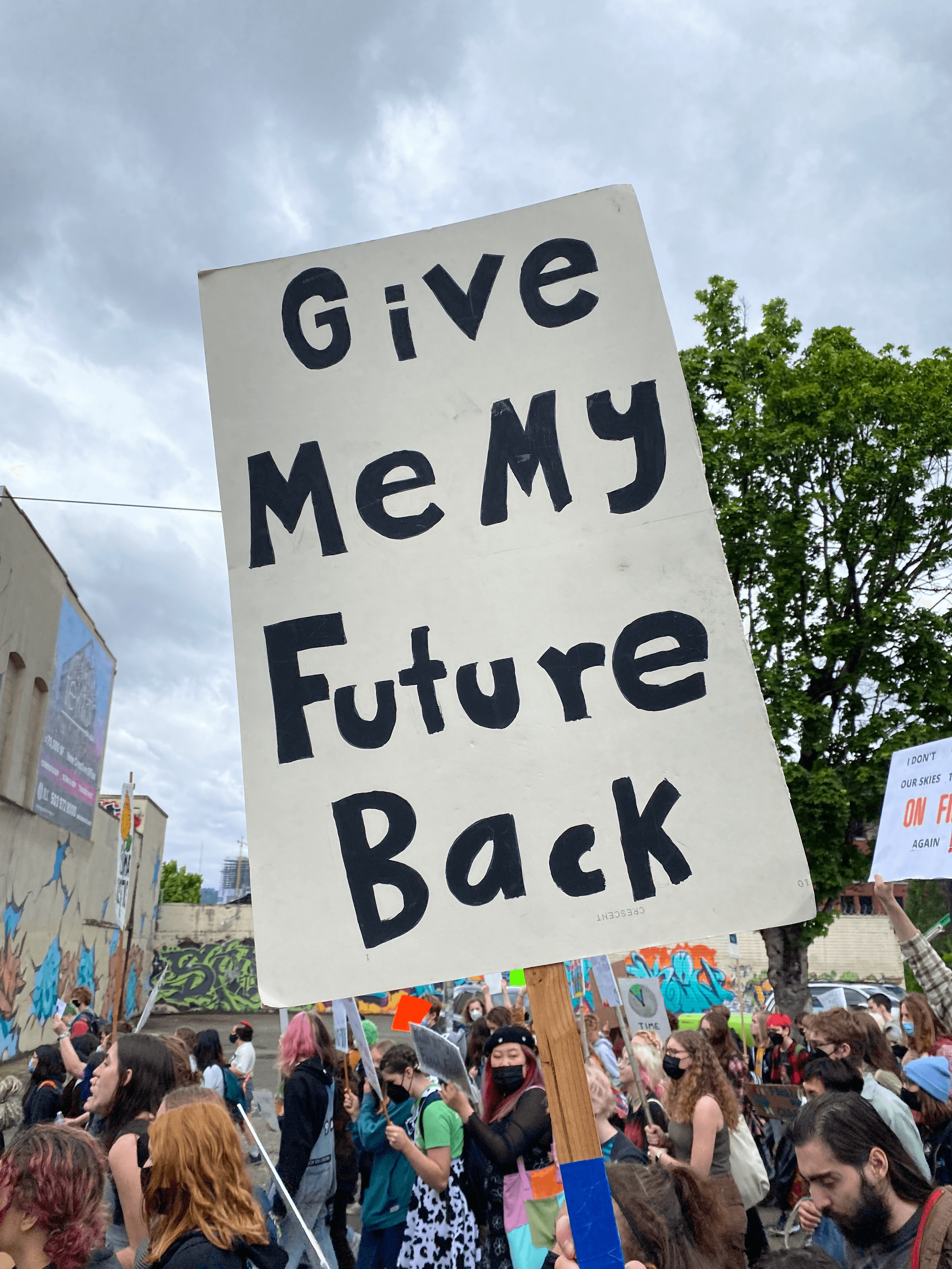 sign at youth climate march 