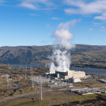data center emitting steam in the dalles, oregon